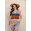 image:imageWIHOLL Womens Tank Tops Loose Casual Summer Tops Eyelet V Neck Basic Sleeveless Shirts Trendy 2026Colorful Stripe