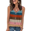 image:imageWIHOLL Womens Tank Tops Loose Casual Summer Tops Eyelet V Neck Basic Sleeveless Shirts Trendy 2026Colorful Stripe
