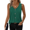 image:imageWIHOLL Womens Tank Tops Loose Casual Summer Tops Eyelet V Neck Basic Sleeveless Shirts Trendy 2026Dark Green