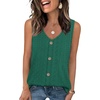 image:imageWIHOLL Womens Tank Tops Loose Casual Summer Tops Eyelet V Neck Basic Sleeveless Shirts Trendy 2026Dark Green