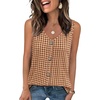 image:imageWIHOLL Womens Tank Tops Loose Casual Summer Tops Eyelet V Neck Basic Sleeveless Shirts Trendy 2026Dark Khaki