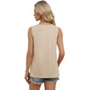 image:imageWIHOLL Womens Tank Tops Loose Casual Summer Tops Eyelet V Neck Basic Sleeveless Shirts Trendy 2026Khaki