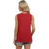 image:imageWIHOLL Womens Tank Tops Loose Casual Summer Tops Eyelet V Neck Basic Sleeveless Shirts Trendy 2026Red