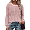image:imageWIHOLL Womens Long Sleeve Shirts Lightweight Tunic Fall Top Sweaters 2026  Cute Scallop Neck Sweater Dressy Casual Soft05pink