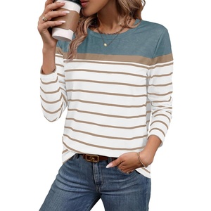 image:imageWIHOLL Long Sleeve Shirts for Women Stripe Tops Fall Fashion Outfits 2026  Womens TopsFall ClothesT shirtClothingTrendyTeacherSchoolCuteCozyDressyBohoWinterCowboy ChicBusiness CasualLight Blue