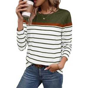 image:imageWIHOLL Long Sleeve Shirts for Women Stripe Tops Fall Fashion Outfits 2026  Womens TopsFall ClothesT shirtClothingTrendyTeacherSchoolCuteCozyDressyBohoWinterCowboy ChicBusiness CasualGreen