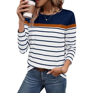 image:imageWIHOLL Long Sleeve Shirts for Women Stripe Tops Fall Fashion Outfits 2026  Womens TopsFall ClothesT shirtClothingTrendyTeacherSchoolCuteCozyDressyBohoWinterCowboy ChicBusiness CasualBlue