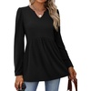 image:imagePlus Size Black Tops for Women Long Sleeve Womens Blouses Fall Clothes Fashion Clothing Winter 2026 Beach Vacation 3XL