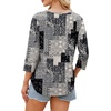 image:imageWIHOLL 34 Length Sleeve Womens Tops Dressy Casual Blouses V Neck Shirts Summer Clothes Early Fall Fashion OutfitsBoho Charcoal Grey