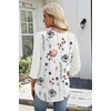 image:imageWIHOLL 34 Length Sleeve Womens Tops Lightweight Summer Fall Outfits  Ribbed Sleeve Patchwork V Neck Color Block Loose Fit Curved HemPrint 02