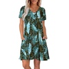 image:imageWIHOLL Boho Summer Dresses for Women Casual Loose T Shirt Dress with Pockets Beach Vacation Outfits S4XL05black Blue Sparkle