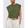 image:imageWIHOLL Cap Sleeve Tops for Women Summer Top Basic Tee Shirts Business Casual Tank Loose Fit 2026 FashionF  Olive Green