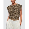 image:imageWIHOLL Cap Sleeve Tops for Women Summer Top Basic Tee Shirts Business Casual Tank Loose Fit 2026 FashionG  Leopard Print