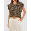 image:imageWIHOLL Cap Sleeve Tops for Women Summer Top Basic Tee Shirts Business Casual Tank Loose Fit 2026 FashionG  Leopard Print