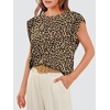 image:imageWIHOLL Cap Sleeve Tops for Women Summer Top Basic Tee Shirts Business Casual Tank Loose Fit 2026 FashionG  Leopard Print