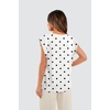 image:imageWIHOLL Cap Sleeve Tops for Women Summer Top Basic Tee Shirts Business Casual Tank Loose Fit 2026 FashionG  White Black Polka Dots