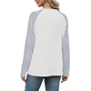 image:imageWIHOLL Long Sleeve Shirts for Women Color Block Raglan Tops Fall FashionBlue Striped