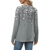 image:imageWIHOLL Long Sleeve Shirts for Women Color Block Raglan Tops Fall FashionFloral Grey