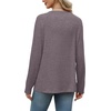 image:imageWIHOLL Long Sleeve Shirts for Women Color Block Raglan Tops Fall FashionMocha Grey Purple