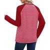 image:imageWIHOLL Long Sleeve Shirts for Women Crewneck Tops Fall Clothes Outfits 2026  Dressy Casual Crewneck Striped Teacher T Shirts Winter Trendy Cute Sweatshirt for Vacation Travel Date Office Work 2026RedPink