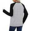 image:imageWIHOLL Long Sleeve Shirts for Women Crewneck Tops Fall Clothes Outfits 2026  Dressy Casual Crewneck Striped Teacher T Shirts Winter Trendy Cute Sweatshirt for Vacation Travel Date Office Work 2026BlackWhite