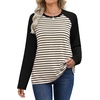 image:imageWIHOLL Long Sleeve Shirts for Women Crewneck Tops Fall Clothes Outfits 2026  Dressy Casual Crewneck Striped Teacher T Shirts Winter Trendy Cute Sweatshirt for Vacation Travel Date Office Work 2026BlackApricot