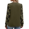 image:imageWIHOLL Long Sleeve Shirts for Women Fall Fashion Tops Trendy Color Block  Winter Clothing 2026 Lightweight Soft Loose Fit Business CasualCamo Army Green