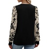 image:imageWIHOLL Long Sleeve Shirts for Women Fall Fashion Tops Trendy Color Block  Winter Clothing 2026 Lightweight Soft Loose Fit Business CasualFloral Black