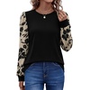 image:imageWIHOLL Long Sleeve Shirts for Women Fall Fashion Tops Trendy Color Block  Winter Clothing 2026 Lightweight Soft Loose Fit Business CasualFloral Black
