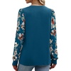 image:imageWIHOLL Long Sleeve Shirts for Women Fall Fashion Tops Trendy Color Block  Winter Clothing 2026 Lightweight Soft Loose Fit Business CasualFloral Teal