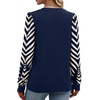 image:imageWIHOLL Long Sleeve Shirts for Women Fall Fashion Tops Trendy Color Block  Winter Clothing 2026 Lightweight Soft Loose Fit Business CasualGraphic Dark Blue