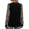 image:imageWIHOLL Long Sleeve Shirts for Women Fall Fashion Tops Trendy Color Block  Winter Clothing 2026 Lightweight Soft Loose Fit Business CasualLeopard Black