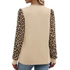 image:imageWIHOLL Long Sleeve Shirts for Women Fall Fashion Tops Trendy Color Block  Winter Clothing 2026 Lightweight Soft Loose Fit Business CasualLeopard Khaki