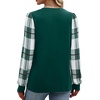 image:imageWIHOLL Long Sleeve Shirts for Women Fall Fashion Tops Trendy Color Block  Winter Clothing 2026 Lightweight Soft Loose Fit Business CasualPlaid Green