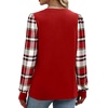 image:imageWIHOLL Long Sleeve Shirts for Women Fall Fashion Tops Trendy Color Block  Winter Clothing 2026 Lightweight Soft Loose Fit Business CasualPlaid Red