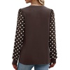 image:imageWIHOLL Long Sleeve Shirts for Women Fall Fashion Tops Trendy Color Block  Winter Clothing 2026 Lightweight Soft Loose Fit Business CasualPolka Dot Brown