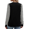 image:imageWIHOLL Long Sleeve Shirts for Women Fall Fashion Tops Trendy Color Block  Winter Clothing 2026 Lightweight Soft Loose Fit Business CasualStriped Black Beige