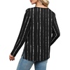 image:imageWIHOLL Long Sleeve Shirts for Women V Neck Casual Tops V Neck Fall Clothes 2025 FashionB  Stripe Black
