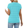 image:imageWIHOLL Short Sleeve Sweater for Women V Neck Trendy Summer Tops 2026 Spring Fashion Clothing Business Casual OutfitsAqua
