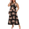 image:imageWIHOLL Summer Dresses for Women 2026 Maxi Dresses Long Flowy A Line Sleeveless Sundresses with PocketsFloral Black