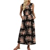 image:imageWIHOLL Summer Dresses for Women 2026 Maxi Dresses Long Flowy A Line Sleeveless Sundresses with PocketsFloral Black