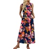 image:imageWIHOLL Summer Dresses for Women 2026 Maxi Dresses Long Flowy A Line Sleeveless Sundresses with PocketsFloral Navy Pink