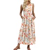 image:imageWIHOLL Summer Dresses for Women 2026 Maxi Dresses Long Flowy A Line Sleeveless Sundresses with PocketsLeafy Print