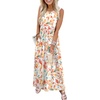 image:imageWIHOLL Summer Dresses for Women 2026 Maxi Dresses Long Flowy A Line Sleeveless Sundresses with PocketsLeafy Print