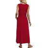 image:imageWIHOLL Summer Dresses for Women 2026 Maxi Dresses Long Flowy A Line Sleeveless Sundresses with PocketsRed