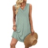 image:imageWIHOLL Summer Dresses for Women Beach Vacation Clothes Sundress Dress Hawaiian Boho Dresses Fashion Travel Cruise OutfitsGreen Floral