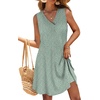 image:imageWIHOLL Summer Dresses for Women Beach Vacation Clothes Sundress Dress Hawaiian Boho Dresses Fashion Travel Cruise OutfitsGreen Floral