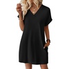 image:imageWIHOLL Summer Dresses for Women Casual Tshirt Dress Midi Dresses Fashion Beach Vacation Clothes0black