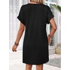 image:imageWIHOLL Summer Dresses for Women Casual Tshirt Dress Midi Dresses Fashion Beach Vacation Clothes0black