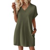 image:imageWIHOLL Summer Dresses for Women Casual Tshirt Dress Midi Dresses Fashion Beach Vacation Clothes0green